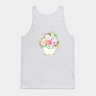 Flowers in a cup watercolor Tank Top